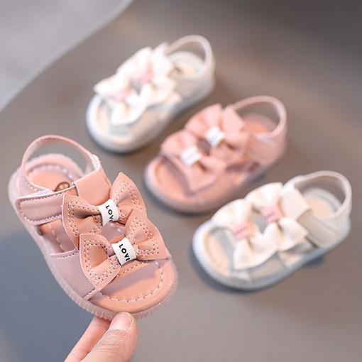 sandal bé gái size 16-20 hai nơ điệu đà