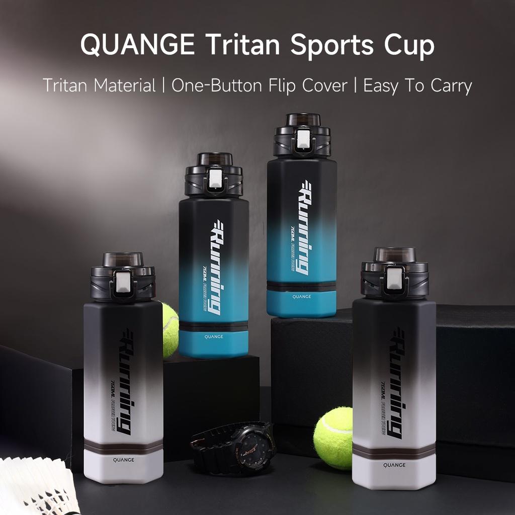 Bình Nước Thể Thao Quange 760ml Chất Liệu Tritan Một Nút Có Nắp Lật Dễ Mang Theo Cho Nam Và Nữ-Hàng chính hãng