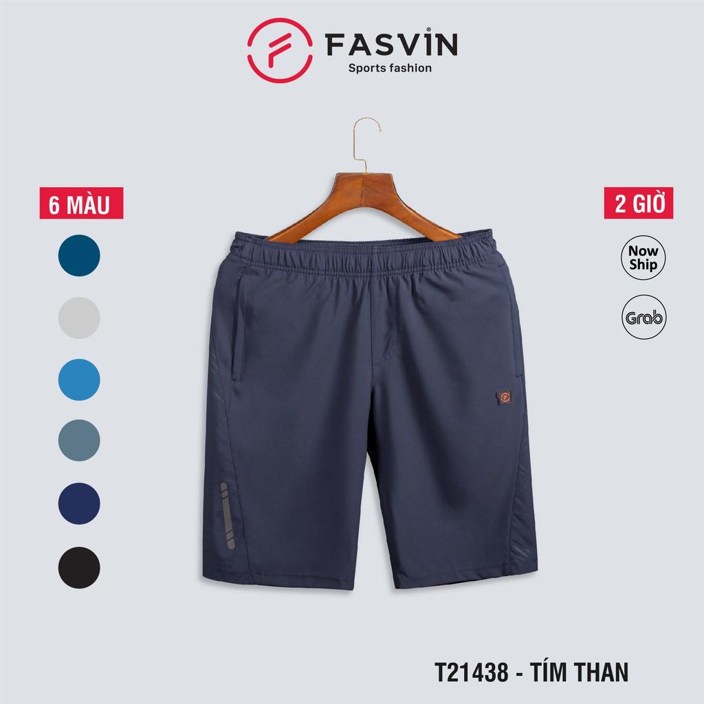 Quần short thể thao nam Fasvin T21438.HN vải co giãn thoải mái thiết kế mạnh mẽ khoẻ khoắn năng động