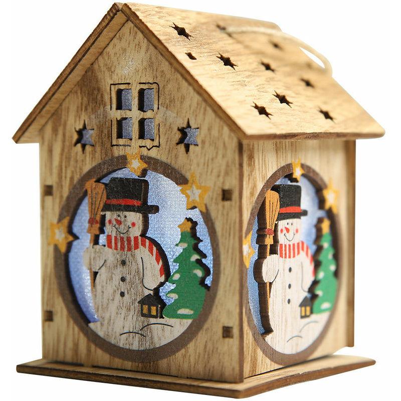 Trang trí cây bằng gỗ LED với đèn lễ hội, quà tặng cho đồ trang trí tại nhà, đèn cổ tích, trang trí đám cưới - Người tuyết độc đáo (779 cm)