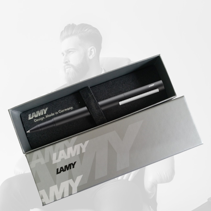 Bút Bi Nước Lamy Pur B&amp;J Kèm Túi Giftset '' Sự Nghiệp Vững Vàng - Vươn Xa Biển Lớn '' Cao Cấp