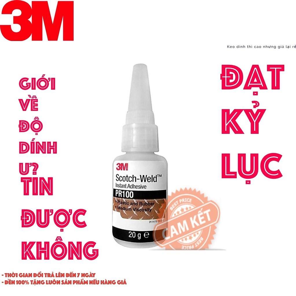 Keo Dán Đa Năng Siêu Dính 3M PR100 Scotch-Weld Plastic &amp; Rubber Instant Adhesive 20g - 3M Long Vu