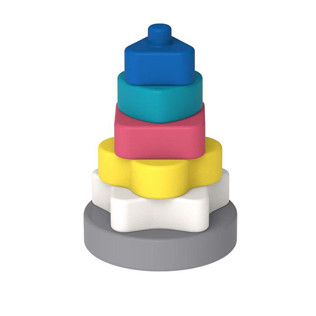 Montessori Toy Stacking Toys Silicone Educational Building Blocks Style 1