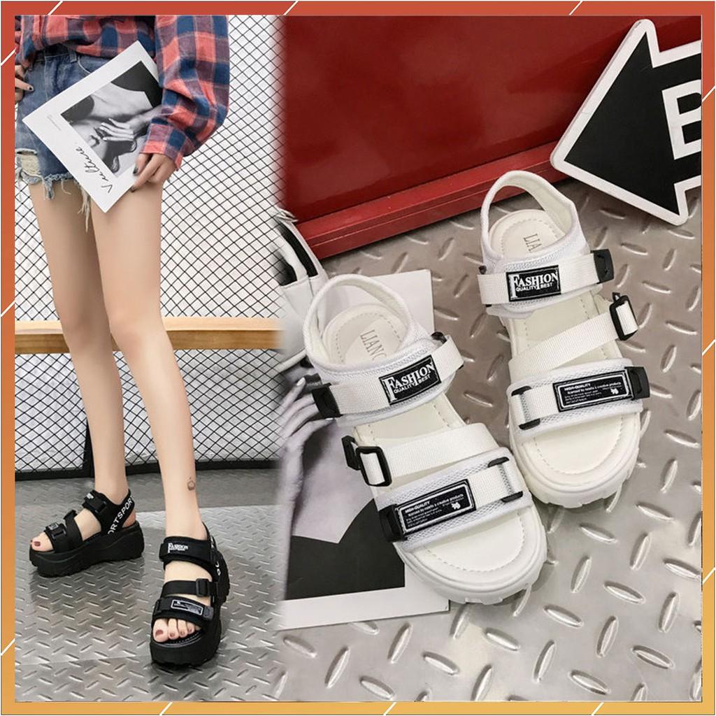 Sandal 2 Màu Chữ SPORTS Quai Dán