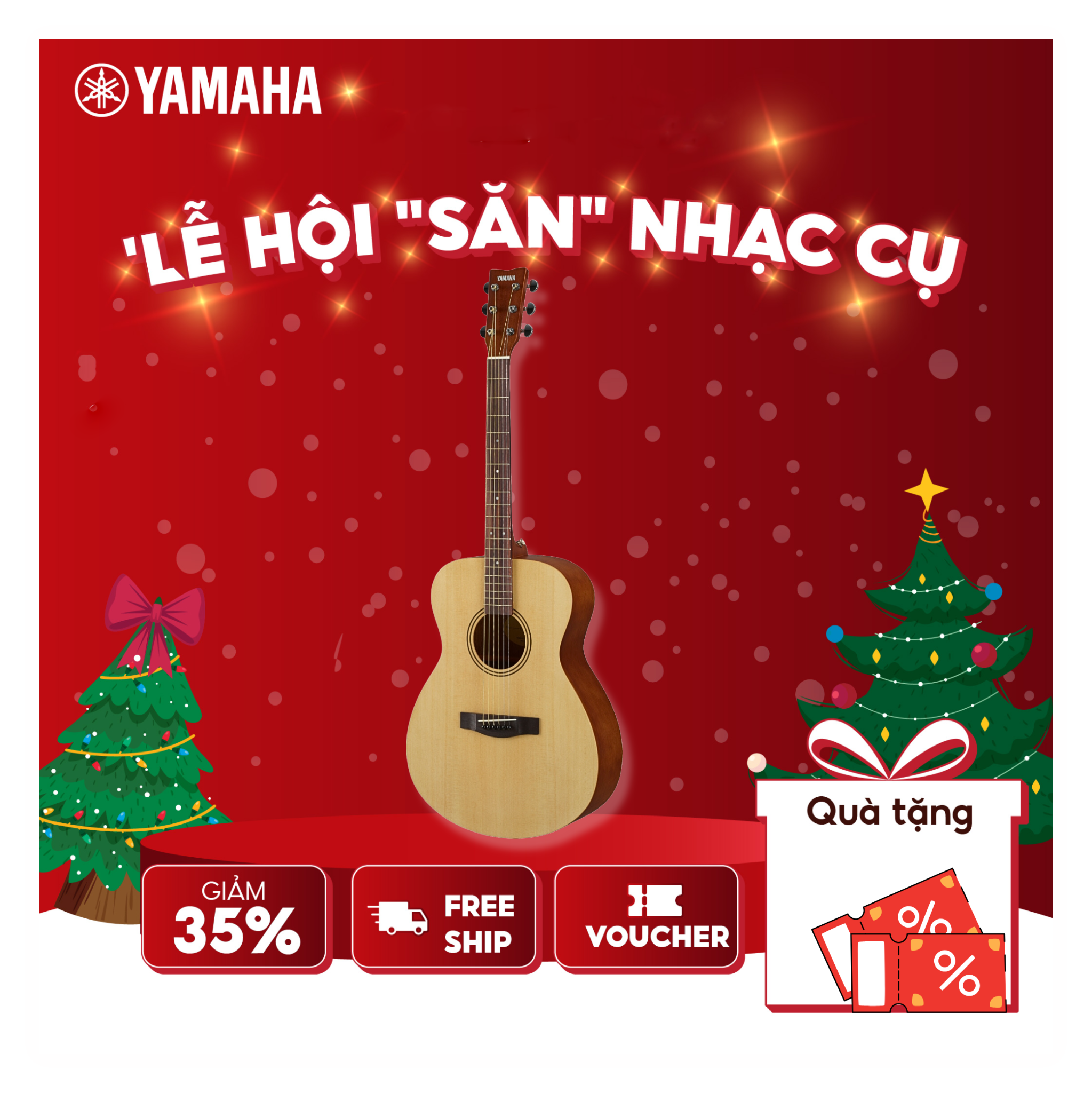 Đàn Guitar Acoustic Yamaha FS400 - Thiết kế đơn giản, nhỏ gọn, phù hợp cho người mới, phù hợp cho người mới bắt đầu chơi đàn, sản phẩm chính hãng