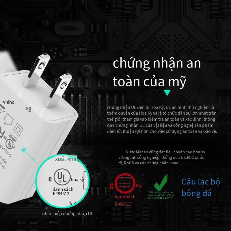 Giao hàng nhanh Bộ sạc được chứng nhận UL tiêu chuẩn Hoa Kỳ 5v1a phù hợp với đầu sạc USB Xiaomi Bộ chuyển đổi UL chất lượng cao