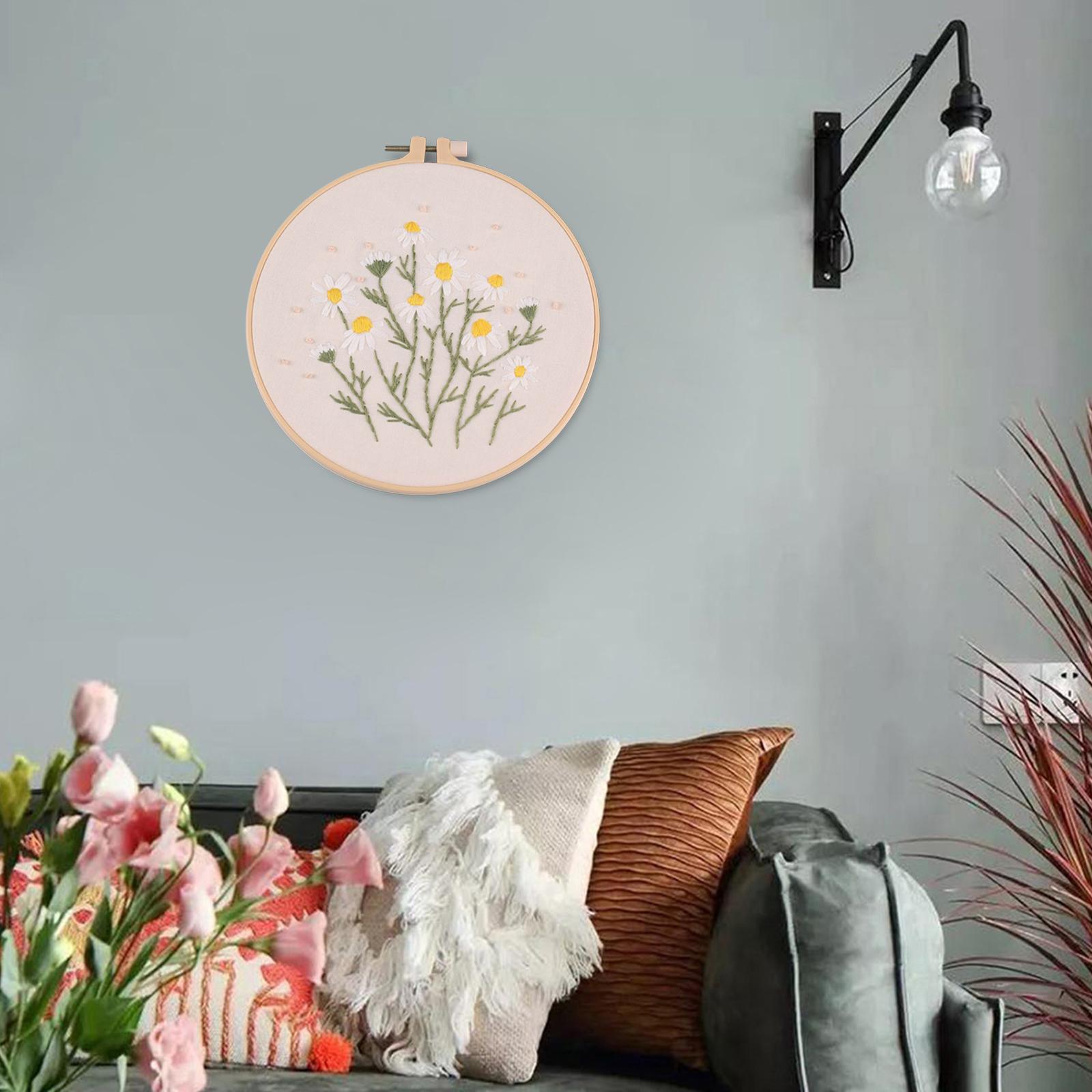 Embroidery Starter Kit, with Needles with Stamped Cloth Cross Stitch for Fun Home Decor