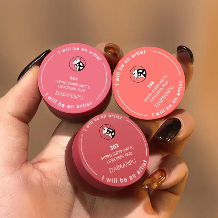 Son bùn lì Daimanpu Shero Matte Lip&Cheek Mud