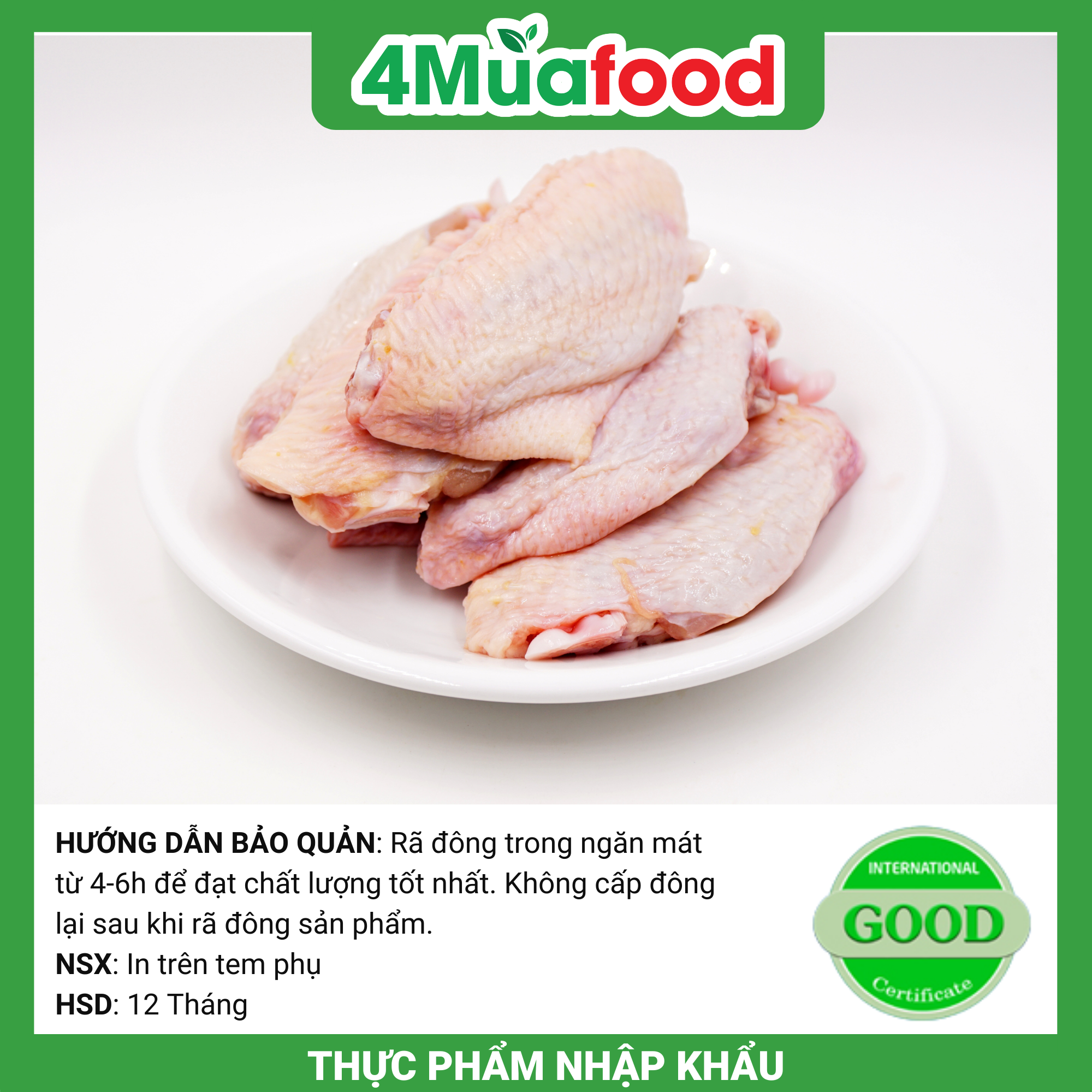 - cánh gà khúc giữa - 1kg