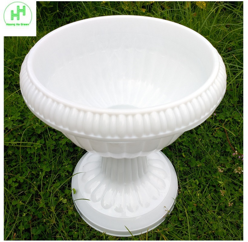 2 Chậu LY nhựa kèm ĐẾ tách rời, trồng hoa, cây cảnh, sen... Size1 , Kt: 30x33