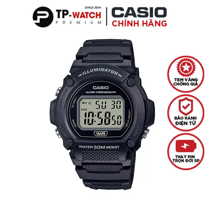 Đồng Hồ Nam Dây Nhựa Casio Standard W-219H-1AVDF Chính Hãng - W-219H-1A