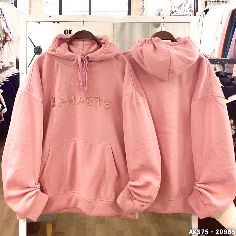  Áo Hoodies nỉ ngoại tay phồng cánh dơi Unisex thêu chữ thời trang TiH030