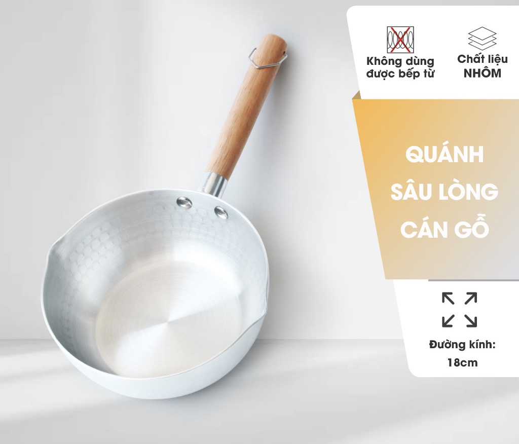 Quánh nhôm đáy tổ ong, không xài bếp từ