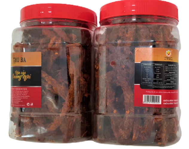 Combo 2 hộp khô bò Thu Ba chính hãng loại cây đặc sản Quảng Ngãi