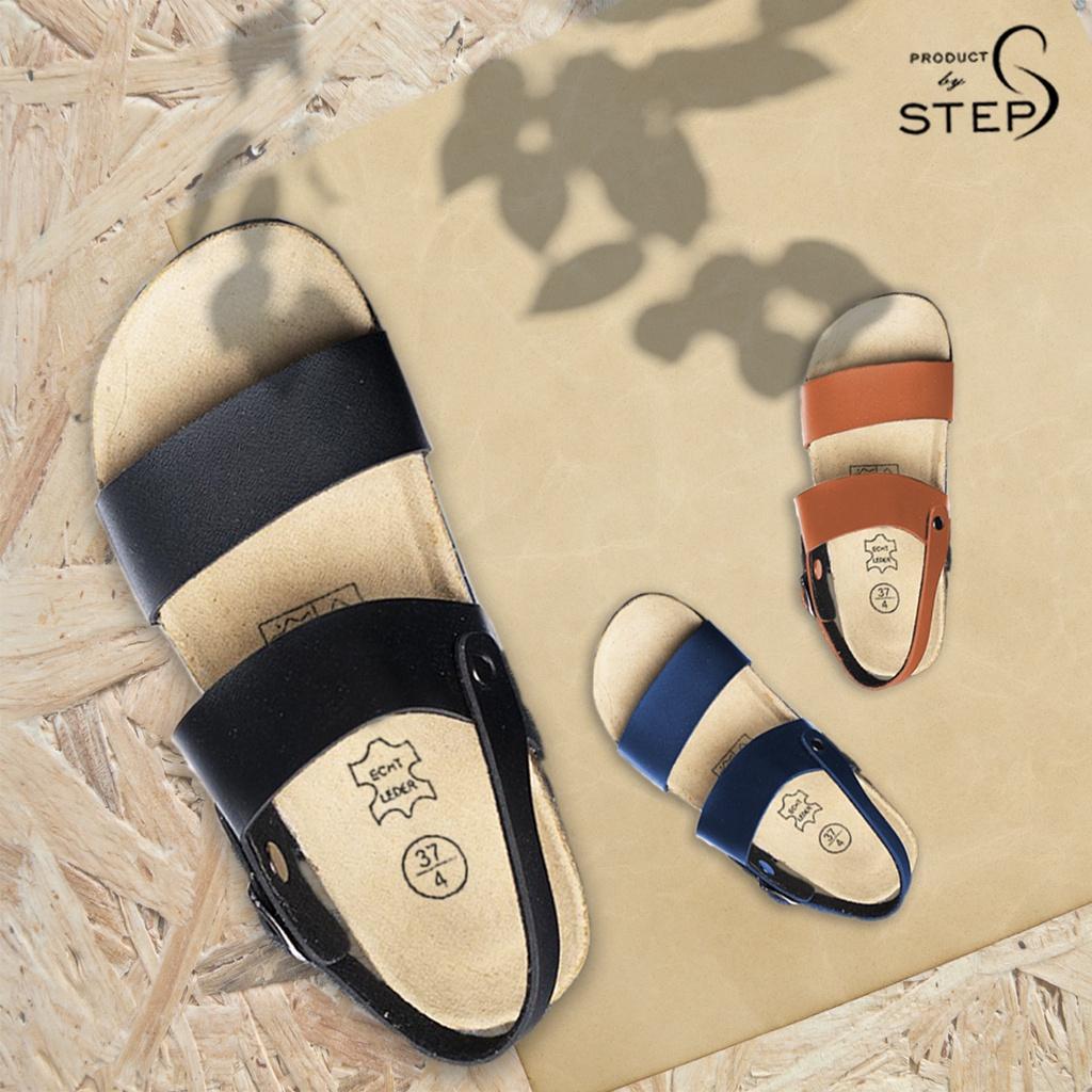 Giày đế trấu Unisex Da tổng hợp quai đôi