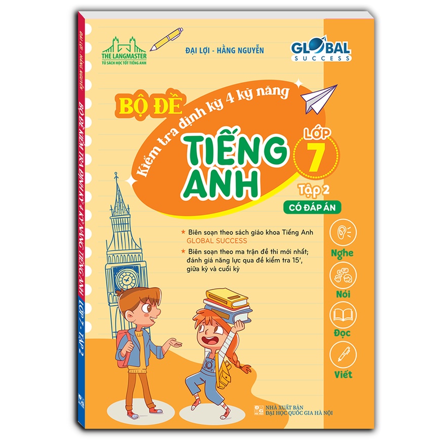 Sách - Combo 2c - GLOBAL SUCCESS - Bộ đề kiểm tra định kỳ 4 kỹ năng tiếng anh lớp 7