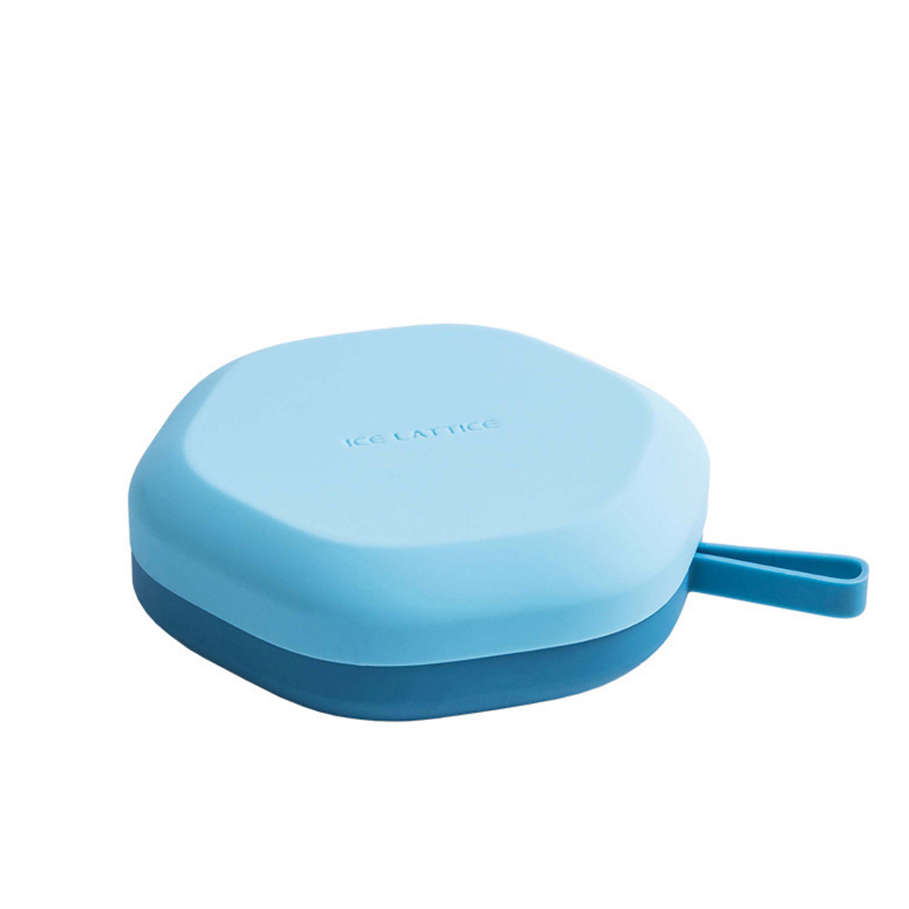 Khuôn làm đá - Khay làm đá Silicon mềm dẻo, dễ dàng lấy đá, có nắp đậy chống đổ nước CAO CẤP