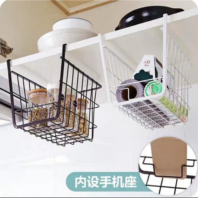 Giá kệ cài tủ bếp cài bàn i nốc sơn tĩnh điện màu đen cao cấp