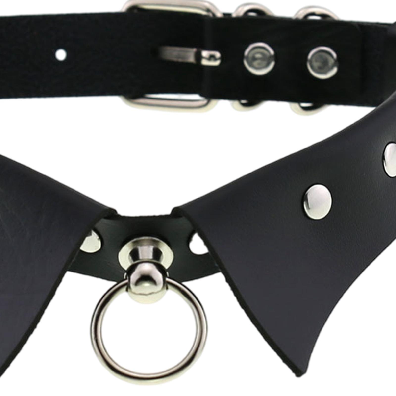 1PC Women Collar Choker Necklace Punk Goth PU Leather