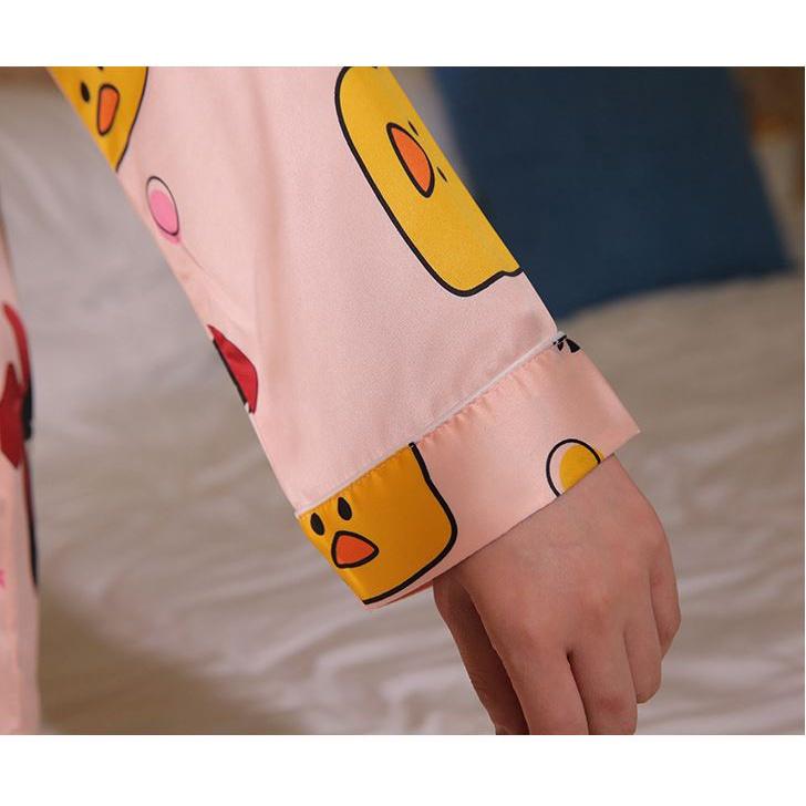 Xả kho đồ bộ pijama tay dài mặc nhà chất liệu cao cấp Bộ đồ mặc ngủ thoải mái