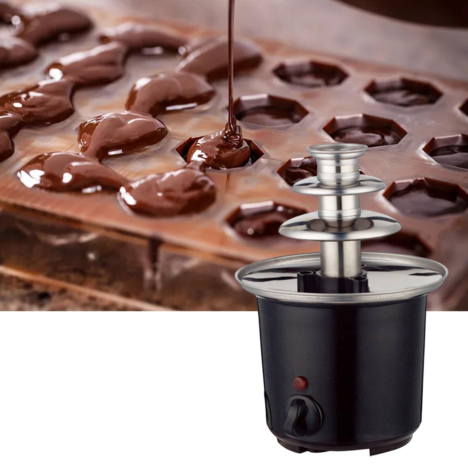 Chocolate Fondue Fountain Plug:EU 3 Tiers Electric for BBQ Sauce Cheese