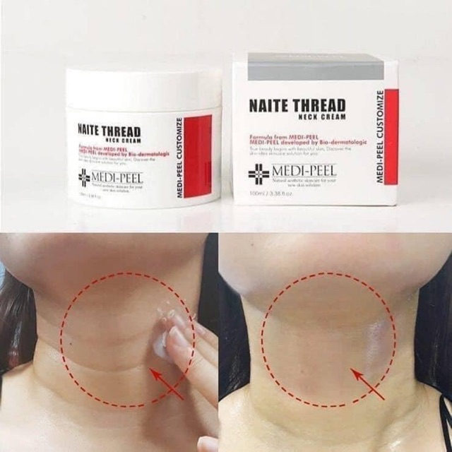 Kem Dưỡng Chống Lão Hóa Chuyên Sâu Cho Vùng Da Cổ Medi-Peel Naite Thread Neck Cream 100ml