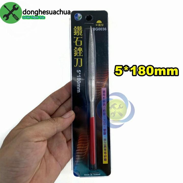 Dũa bán nguyệt Buddy BG0036 kích thước 5x180mm