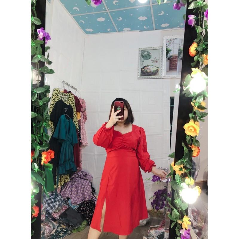 Đầm xẻ tà Bigsize