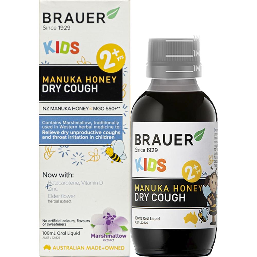 Brauer Dry Cough Giảm Ho Khan Dạng Lỏng ( 100 Ml ) Cho Bé Trên 2 Tuổi.