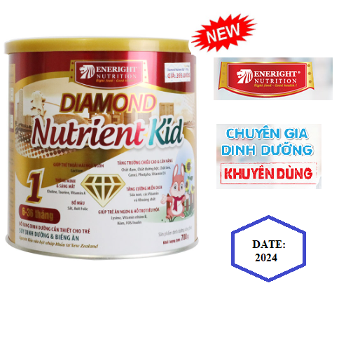 (HẾT DATE) Eneright Diamond Nutrient Kid 1 900 gr : cho trẻ suy dinh dưỡng thấp còi từ 6- 36 tháng