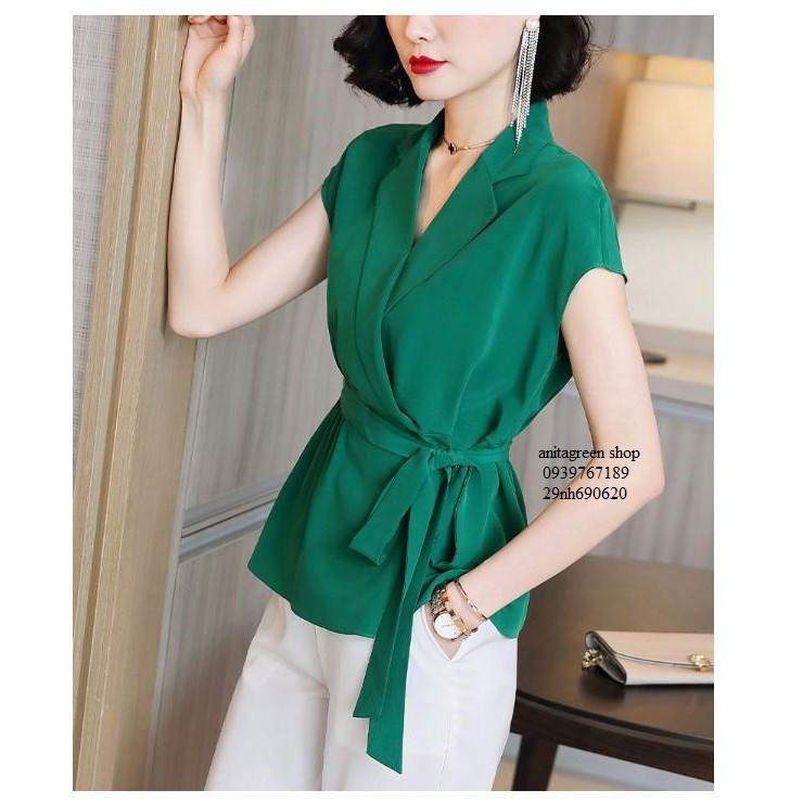 Nh690620-ÁO KIỂU VEST THẮT NƠ