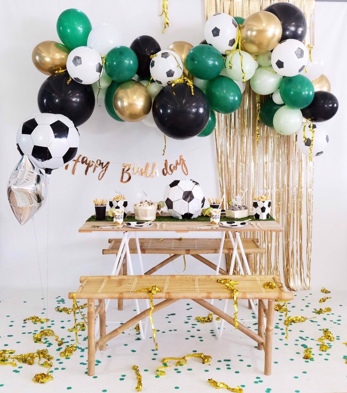 Bộ bong bóng trang trí sinh nhật chủ đề bóng đá football theme balloon set SNNL47