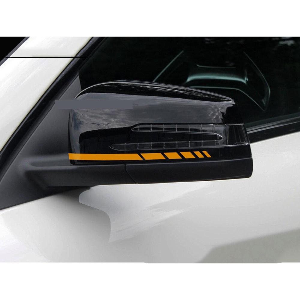 Decal Tem Dải Màu Phản Quang Dán Gương ô Tô