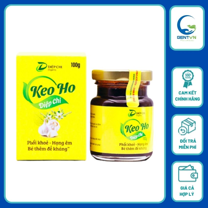 Keo Ho Diệp Chi Hỗ Trợ Điều Trị Ho, Bổ Phế, Giảm Tăng Tiết Đờm, Đau Rát Họng, Khản Tiếng Do Ho Kéo Dài, Dùng Được Cho Cả Gia Đình - Hũ 100g