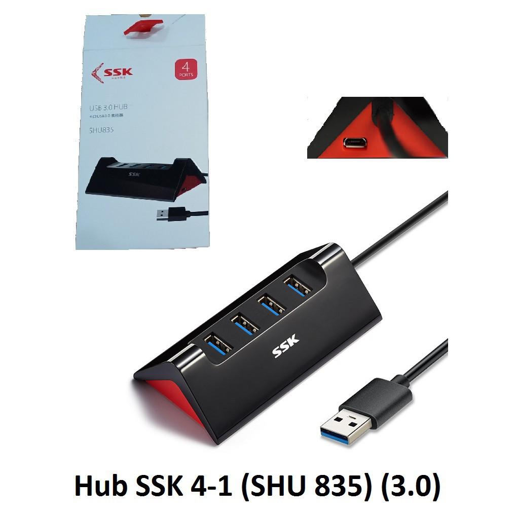Hub chia USB chuẩn 3.0 SSK SHU835 4 cổng - Hàng nhập khẩu