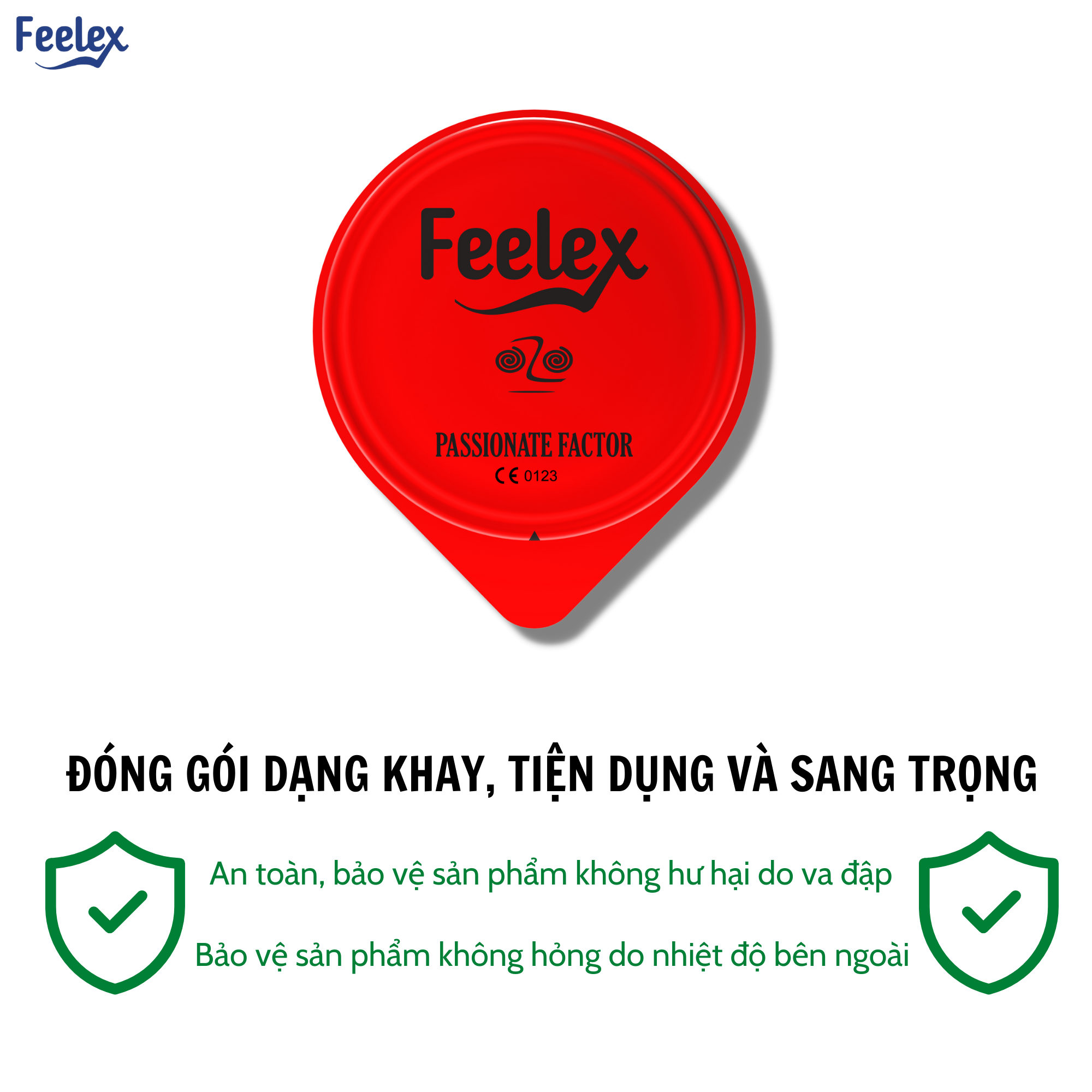 Hình ảnh Bao cao su Feelex Passionate Factor siêu mỏng, tính năng truyền nhiệt độc đáo, cảm giác chân thực