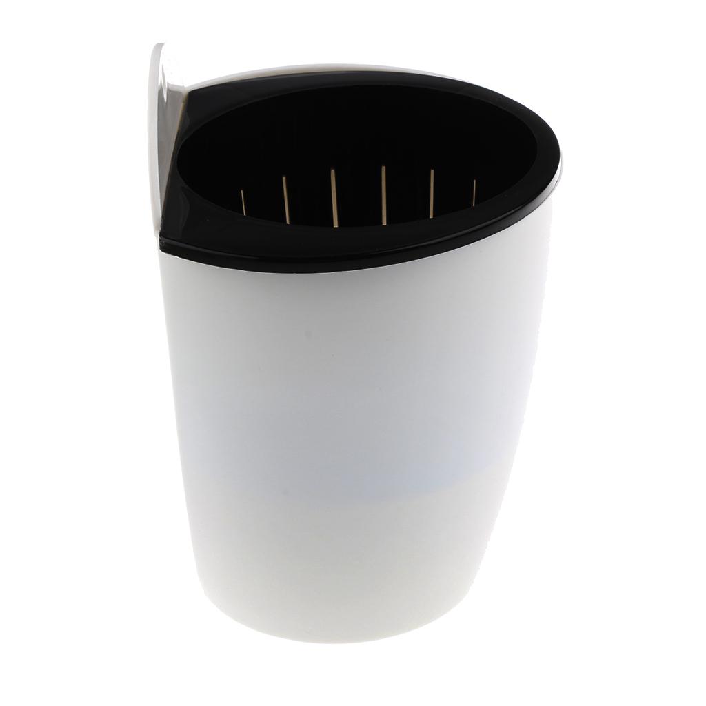 2pcs Garden Self Watering Plant Flower Pot Wall Hanging Planter L white