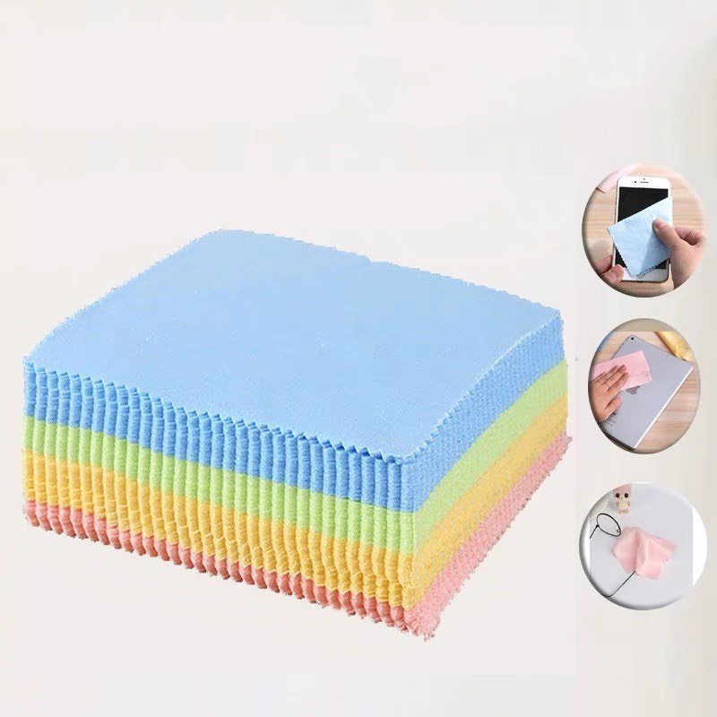 Set 5 khăn lau kính mắt, vải lau kính, đồng hồ điện thoại cotton thoáng khí PK6