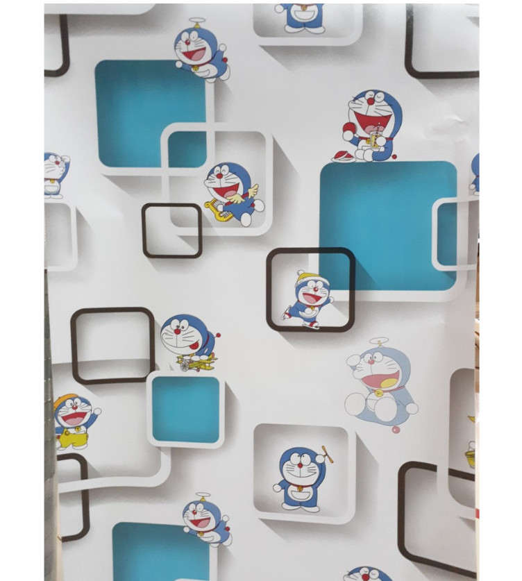 20M DECAL GIẤY DÁN TƯỜNG KEO SẴN KHỔ 45CM MẪU DOREMON Ô VUÔNG