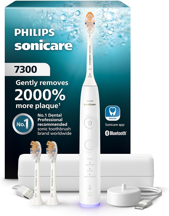 Bàn chải đánh răng Philips Sonicare Series 7300 HX7420/07 Màu Trắng Hàng chính hãng
