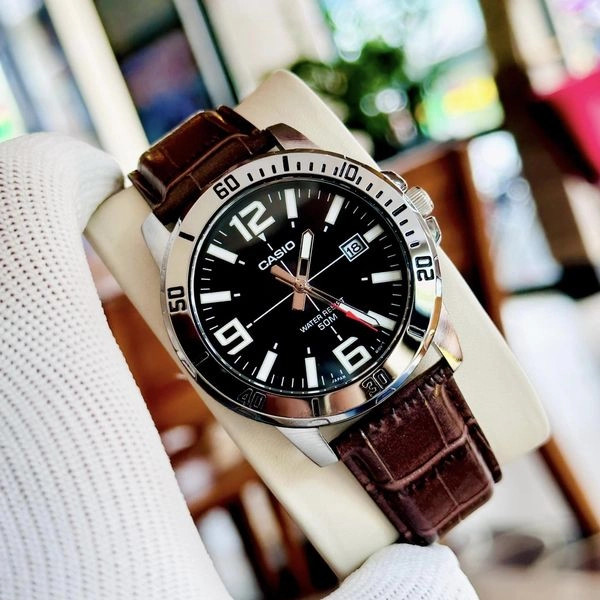 Đồng Hồ Nam Casio Standard MTP-VD01L-1BVUDF Chính Hãng | Casio Standard MTP-VD01L-1B Dây Da