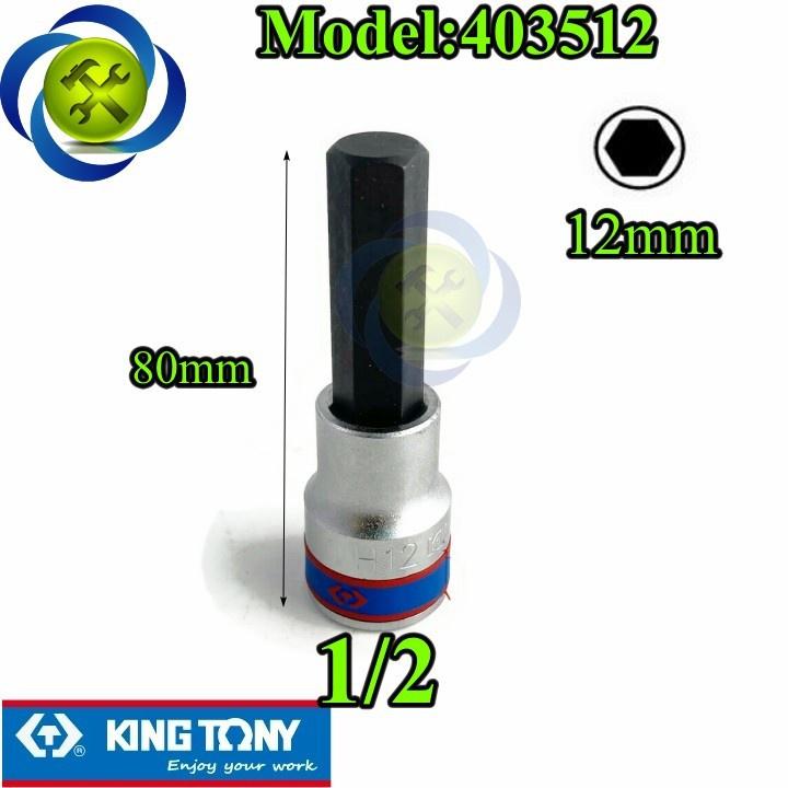 Tuýp lục giác KINGTONY 4035XX loại 1/2 dài 80mm