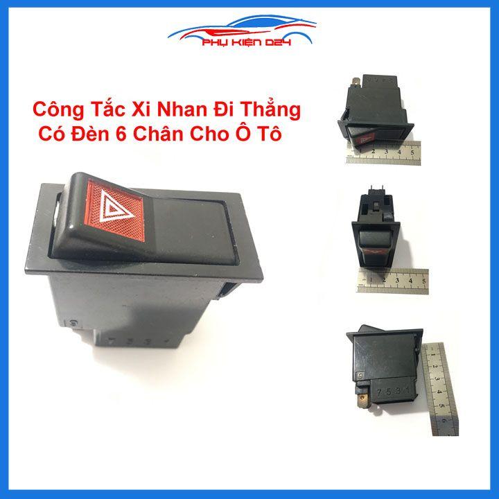 Công tắc xi nhan đi thẳng có đèn 6 chân cho ô tô xe hơi xe máy