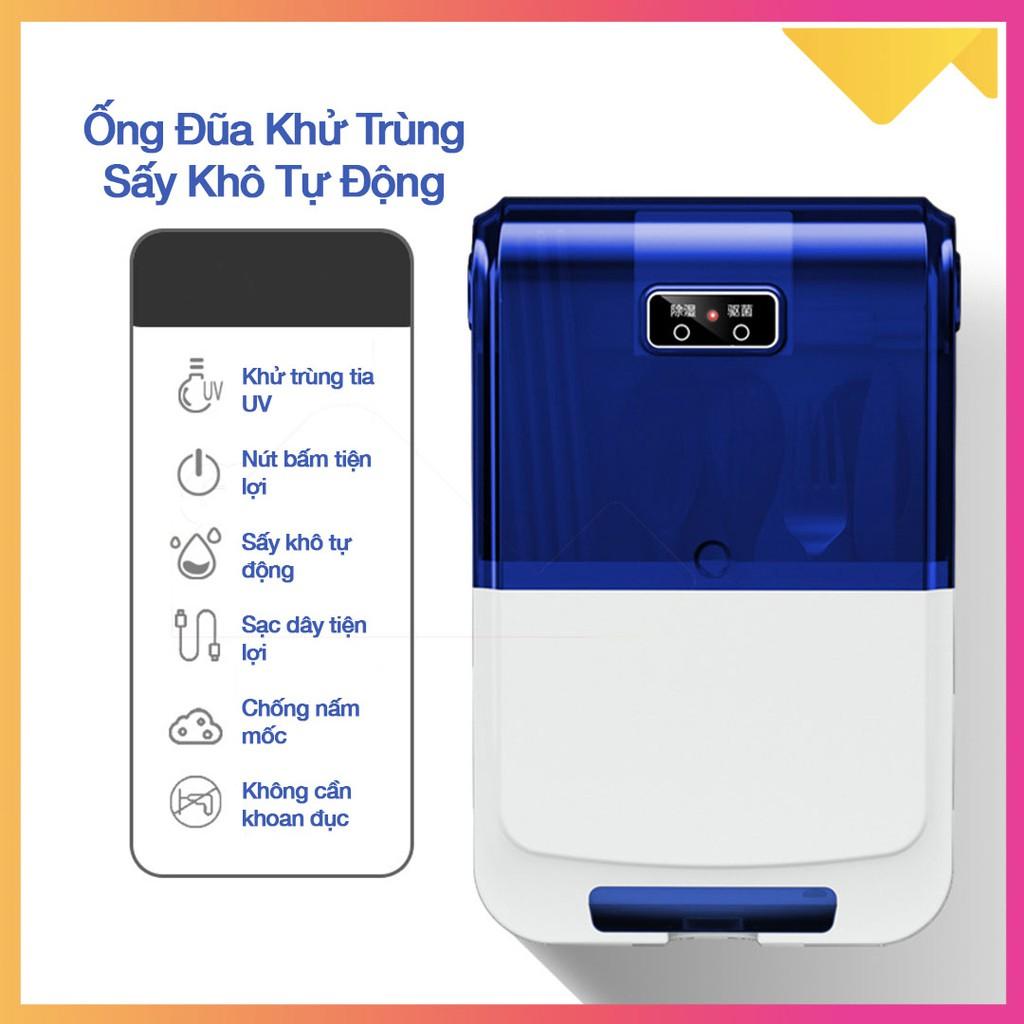 Ống đựng đũa Khử Trùng Tia UV - Ống đựng đũa Sấy Khô Tự động Treo Tường