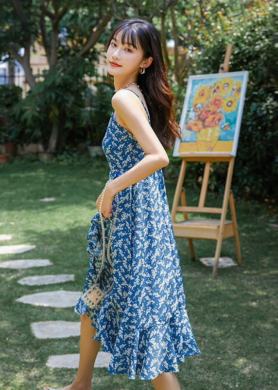 Đầm maxi đuôi cá 2 dây baby trắng, dáng thon gọn dễ mặc, chất voan cotton đẹp, mềm mại | MX059