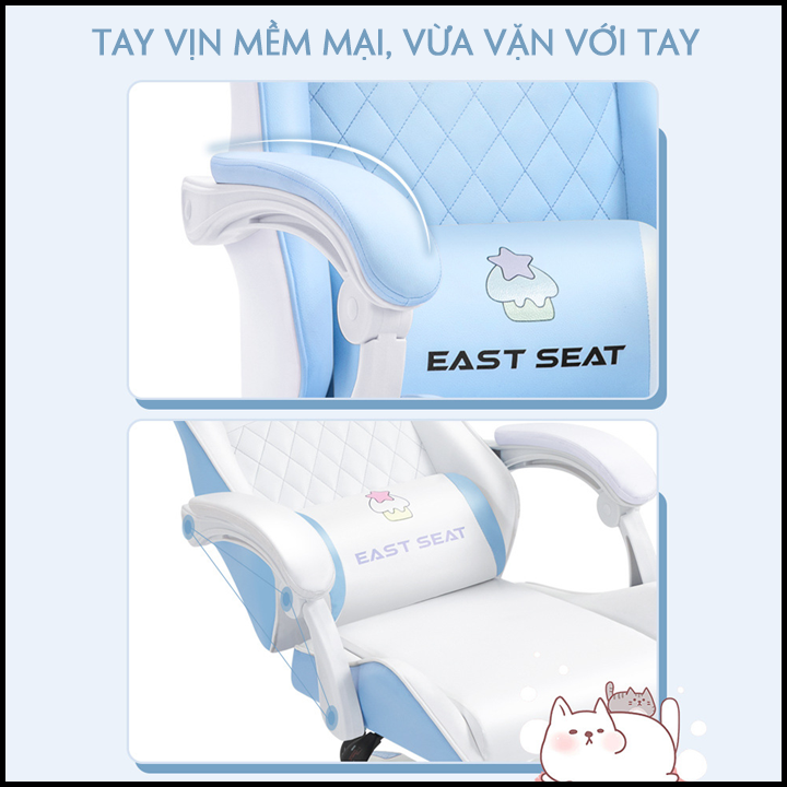 Ghế Game Cao Cấp. Ghế Gaming Kèm Gối Tựa Massage Lưng. Ghế Chơi Game
