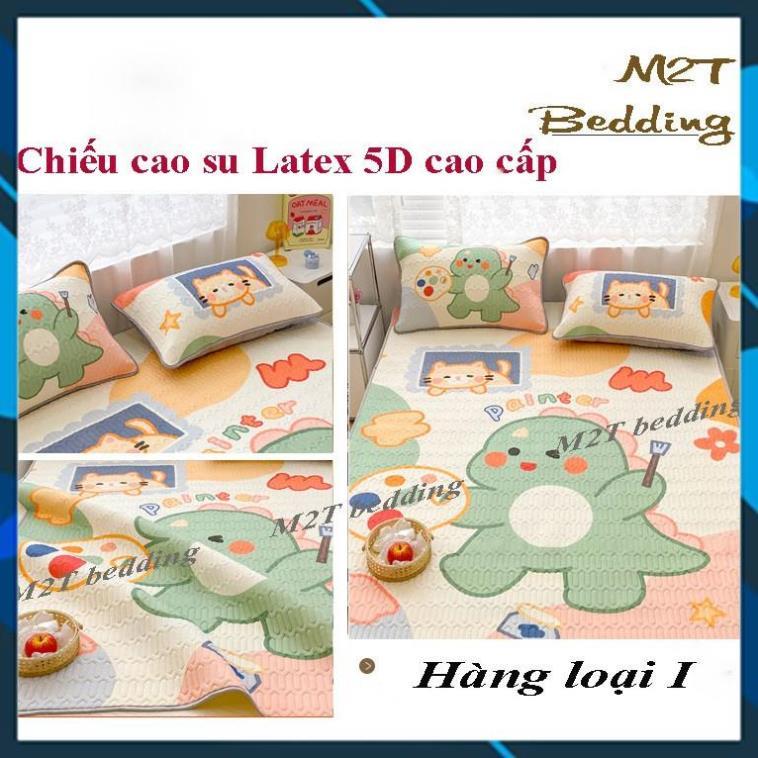 Chiếu điều hòa Latex mủ cao su non bedding họa tiết 5D mát lạnh chuẩn hàng loại 1