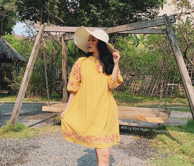 ĐẦM DOLL THÊU HOA BOHEMIAN