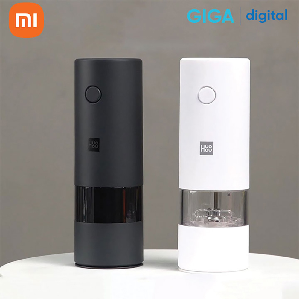 Máy xay hạt tiêu muối gia vị tự động Xiaomi Huohou Youpin bằng điện có đèn LED với 5 chế độ xay - Hàng Chính Hãng