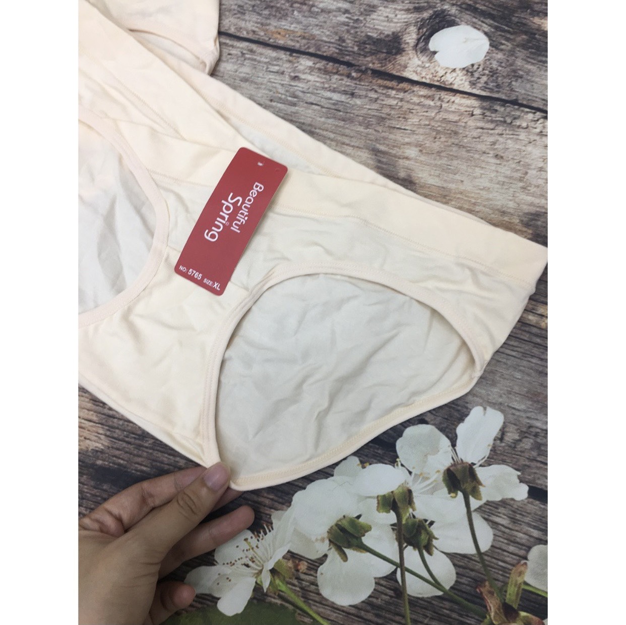 Combo 5 Quần Lót Bầu Cạp Chéo 100% Cotton Kháng Khuẩn Spring Loại Túi Zip Đẹp